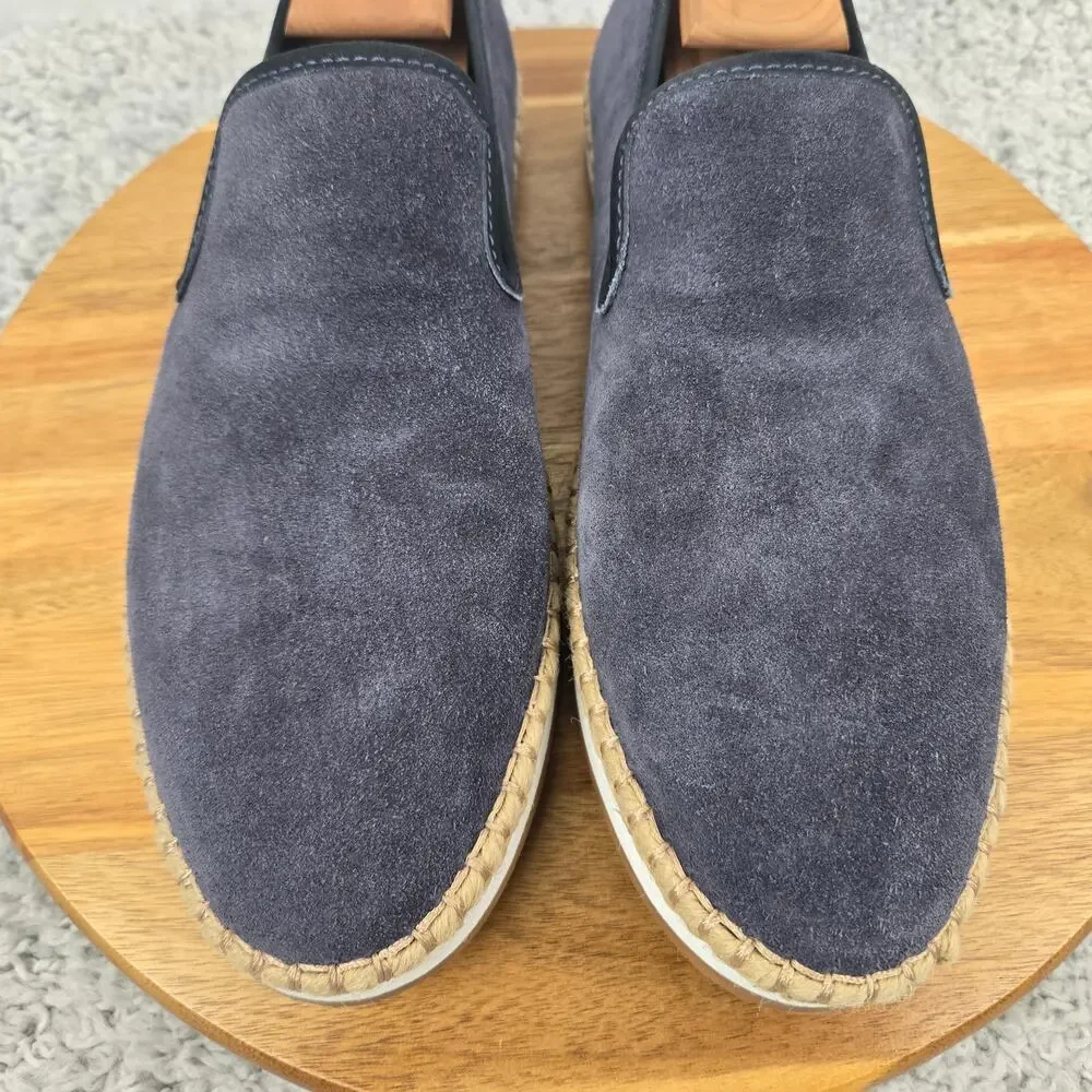 Peter Millar Mens 9M Crown Crafted Coastal Slip On Navy Suede Espadrille Loafer